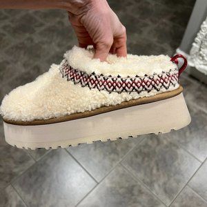 UGG Tazz Braid Cream and Red Women's Slippers